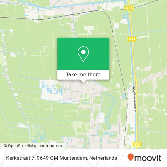 Kerkstraat 7, 9649 GM Muntendam map