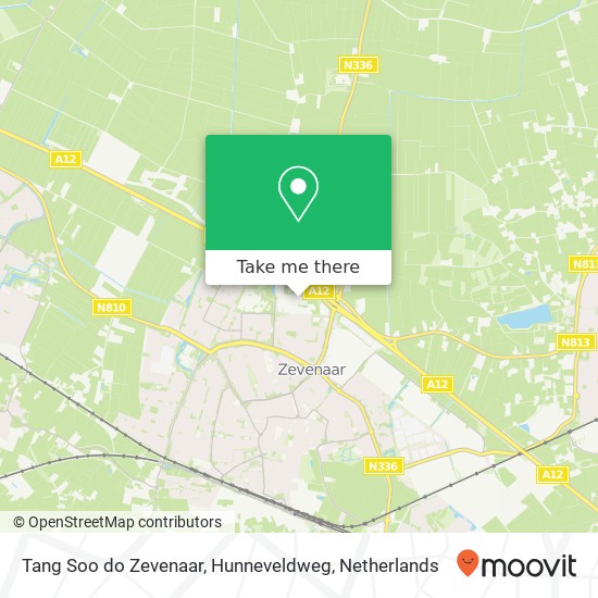 Tang Soo do Zevenaar, Hunneveldweg Karte