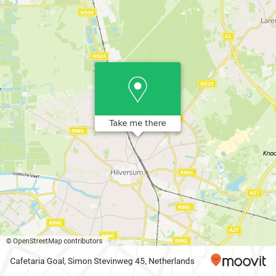 Cafetaria Goal, Simon Stevinweg 45 map