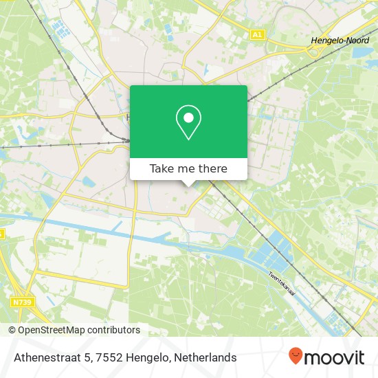 Athenestraat 5, 7552 Hengelo map