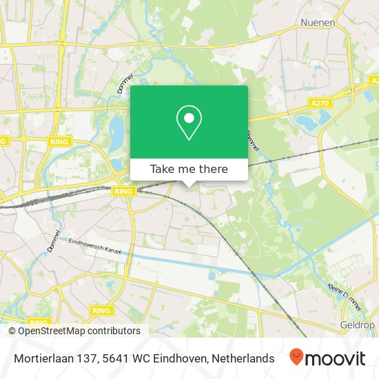 Mortierlaan 137, 5641 WC Eindhoven Karte