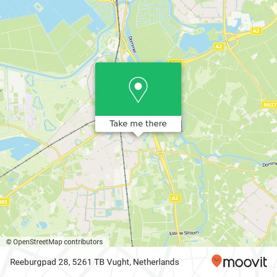 Reeburgpad 28, 5261 TB Vught map