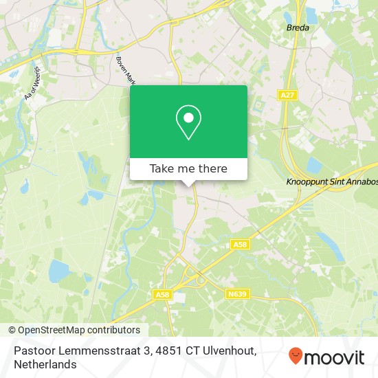 Pastoor Lemmensstraat 3, 4851 CT Ulvenhout map