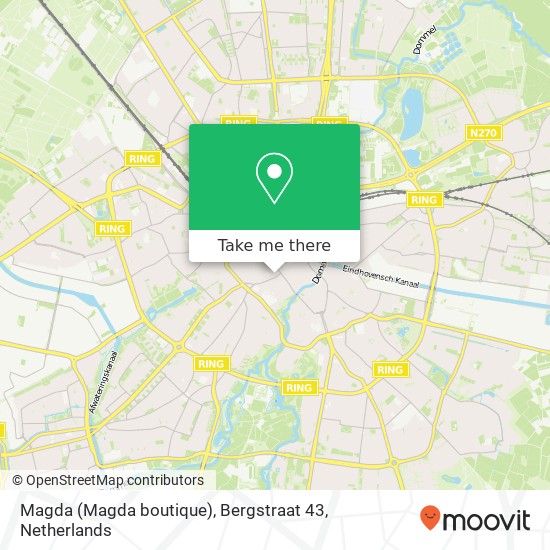 Magda (Magda boutique), Bergstraat 43 map