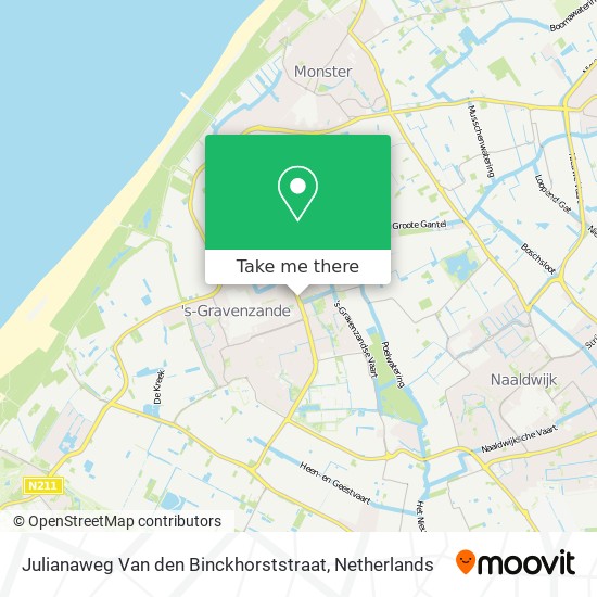 Julianaweg Van den Binckhorststraat map