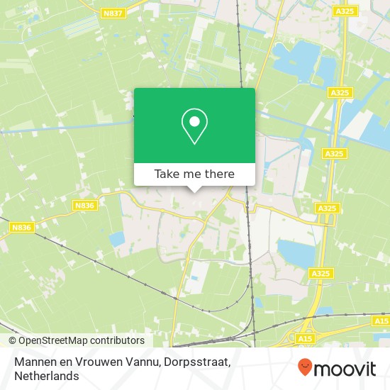 Mannen en Vrouwen Vannu, Dorpsstraat map