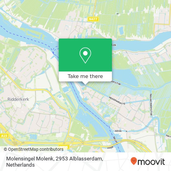 Molensingel Molenk, 2953 Alblasserdam map