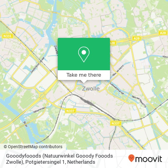 Gooodyfooods (Natuurwinkel Gooody Fooods Zwolle), Potgietersingel 1 map