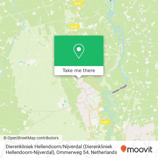 Dierenkliniek Hellendoorn / Nijverdal (Dierenkliniek Hellendoorn-Nijverdal), Ommerweg 54 map