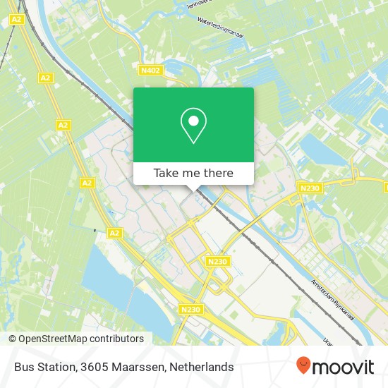 Bus Station, 3605 Maarssen Karte