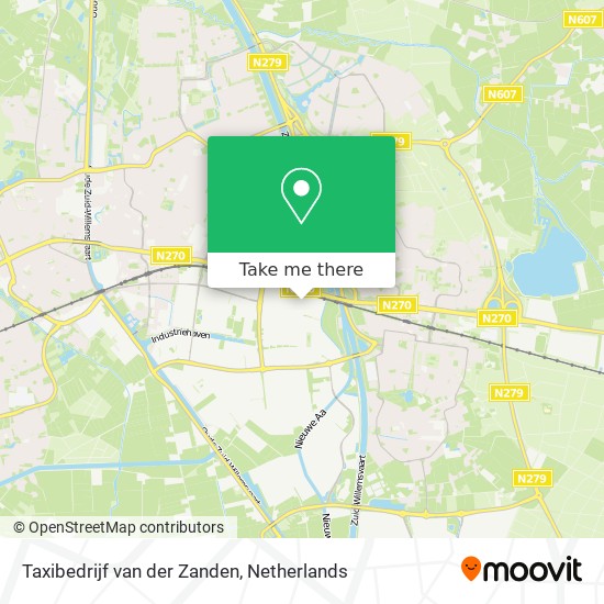 Taxibedrijf van der Zanden map