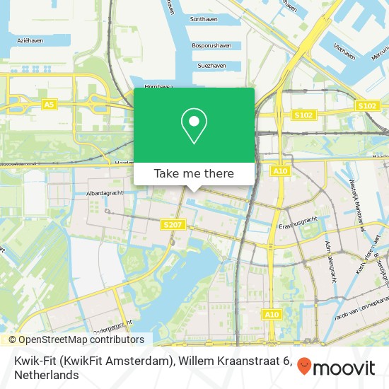 Kwik-Fit (KwikFit Amsterdam), Willem Kraanstraat 6 map