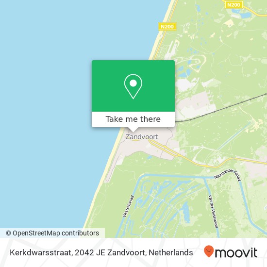 Kerkdwarsstraat, 2042 JE Zandvoort map