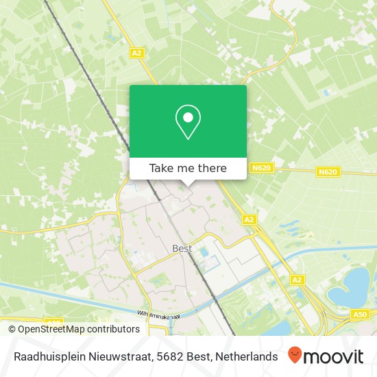 Raadhuisplein Nieuwstraat, 5682 Best Karte