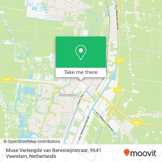Muse Verlengde van Beresteijnstraat, 9641 Veendam map