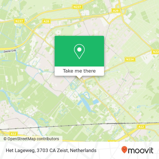 Het Lageweg, 3703 CA Zeist Karte