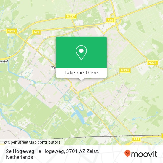 2e Hogeweg 1e Hogeweg, 3701 AZ Zeist map