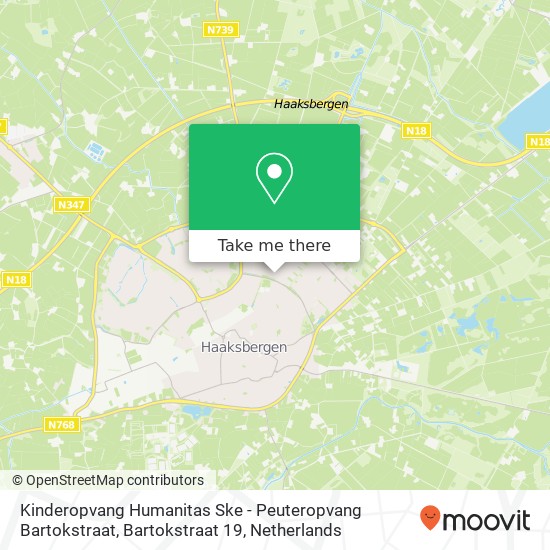 Kinderopvang Humanitas Ske - Peuteropvang Bartokstraat, Bartokstraat 19 map