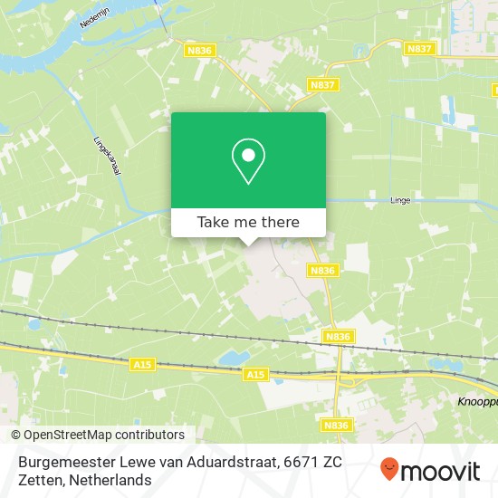 Burgemeester Lewe van Aduardstraat, 6671 ZC Zetten map