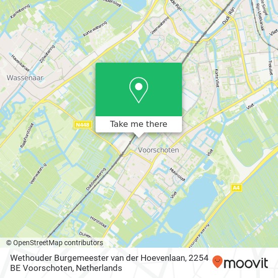 Wethouder Burgemeester van der Hoevenlaan, 2254 BE Voorschoten Karte