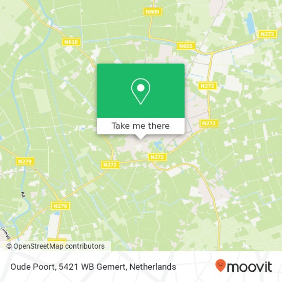 Oude Poort, 5421 WB Gemert map