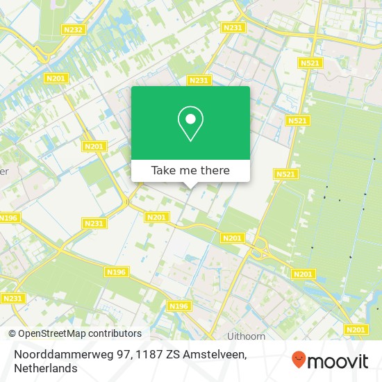 Noorddammerweg 97, 1187 ZS Amstelveen map