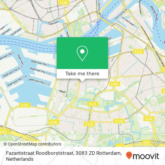 Fazantstraat Roodborststraat, 3083 ZD Rotterdam Karte