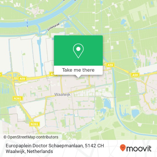 Europaplein Doctor Schaepmanlaan, 5142 CH Waalwijk Karte