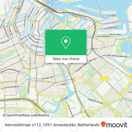 Aemstelstraat s112, 1091 Amesterdão map