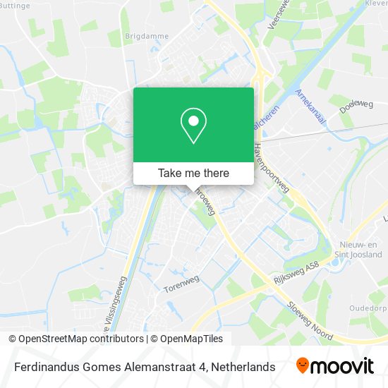 Ferdinandus Gomes Alemanstraat 4 map