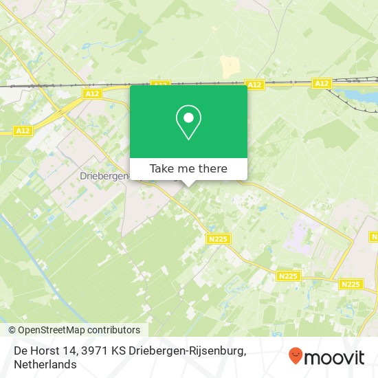 De Horst 14, 3971 KS Driebergen-Rijsenburg Karte