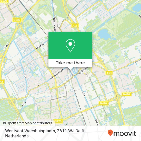 Westvest Weeshuisplaats, 2611 WJ Delft map