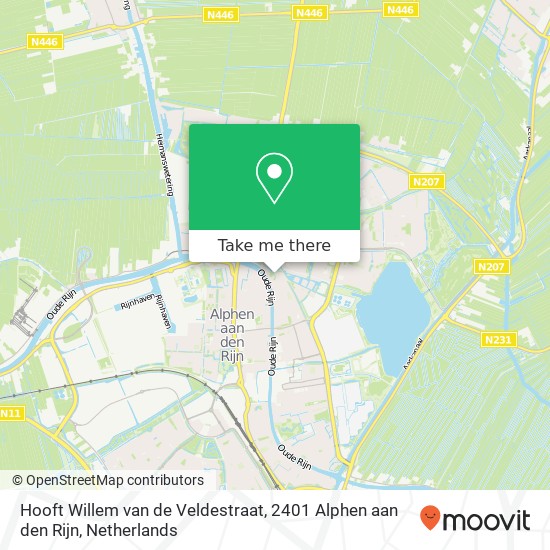 Hooft Willem van de Veldestraat, 2401 Alphen aan den Rijn map