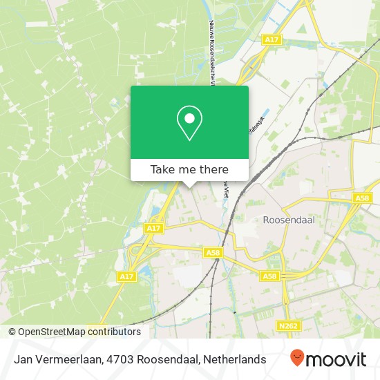 Jan Vermeerlaan, 4703 Roosendaal map