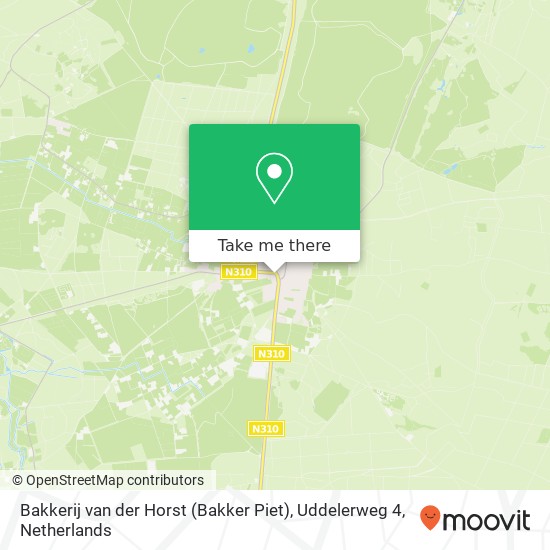 Bakkerij van der Horst (Bakker Piet), Uddelerweg 4 map