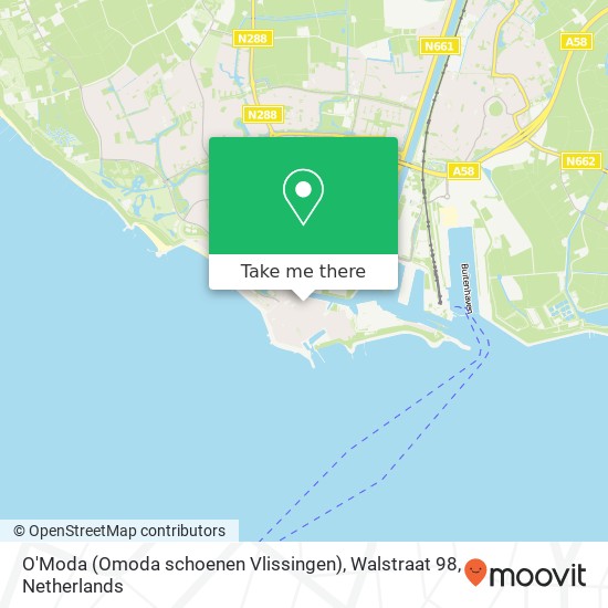 O'Moda (Omoda schoenen Vlissingen), Walstraat 98 map