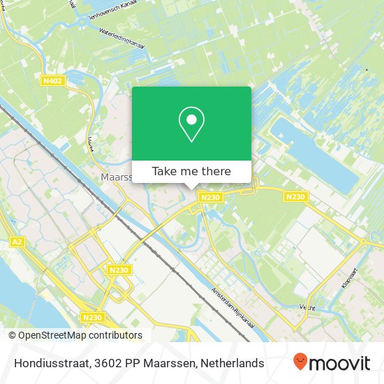 Hondiusstraat, 3602 PP Maarssen Karte