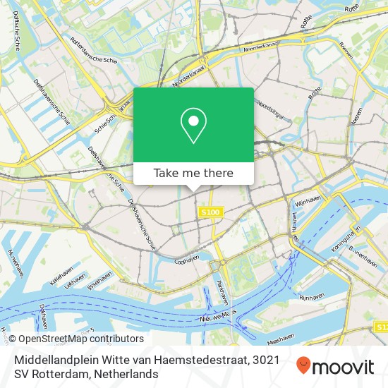 Middellandplein Witte van Haemstedestraat, 3021 SV Rotterdam map