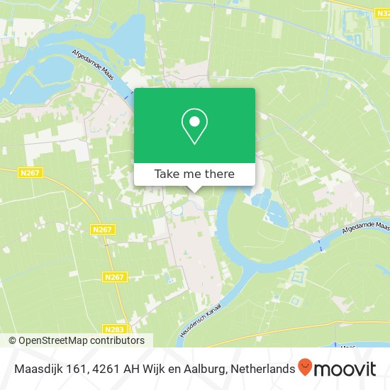 Maasdijk 161, 4261 AH Wijk en Aalburg map