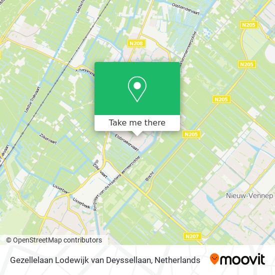 Gezellelaan Lodewijk van Deyssellaan Karte