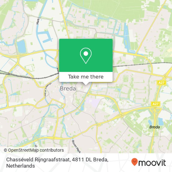 Chasséveld Rijngraafstraat, 4811 DL Breda map