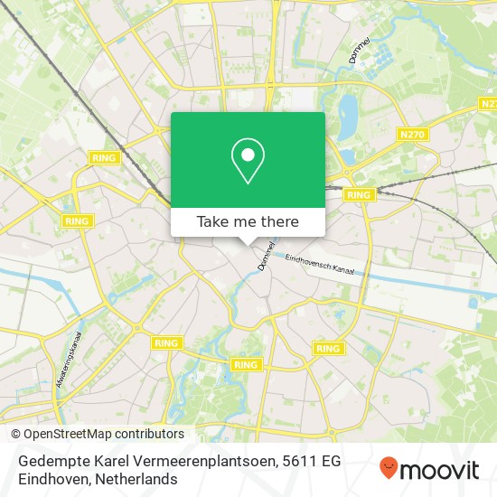 Gedempte Karel Vermeerenplantsoen, 5611 EG Eindhoven map