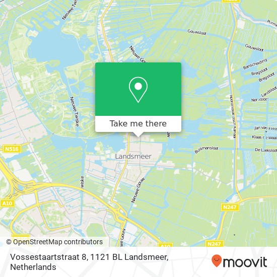 Vossestaartstraat 8, 1121 BL Landsmeer Karte