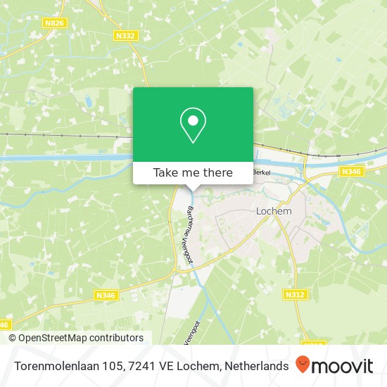 Torenmolenlaan 105, 7241 VE Lochem map