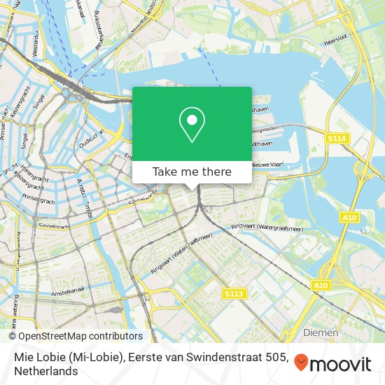 Mie Lobie (Mi-Lobie), Eerste van Swindenstraat 505 map