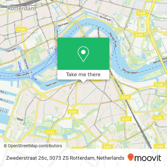 Zwederstraat 26c, 3073 ZS Rotterdam map
