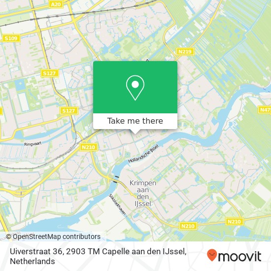 Uiverstraat 36, 2903 TM Capelle aan den IJssel Karte