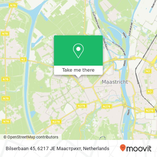 Bilserbaan 45, 6217 JE Маастрихт map