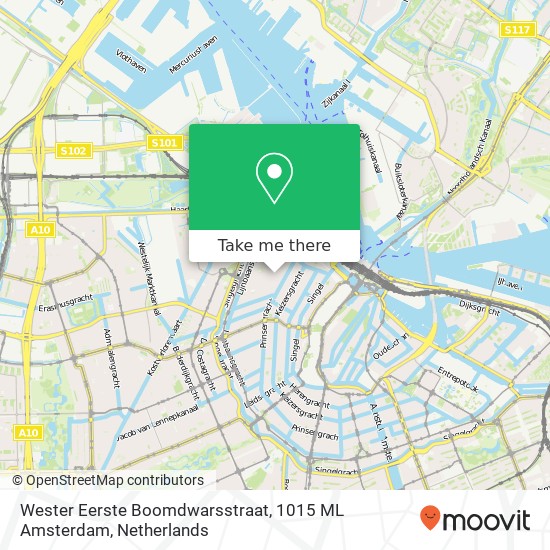 Wester Eerste Boomdwarsstraat, 1015 ML Amsterdam Karte