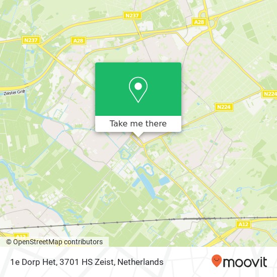 1e Dorp Het, 3701 HS Zeist Karte